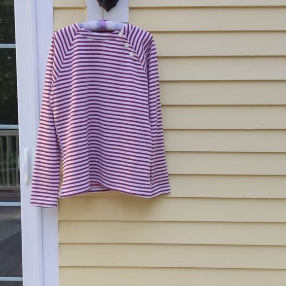 CRAGHOPPERS Purple and White Striped Sweater - Picture 1 of 3